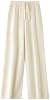 Pantalón de lana merino 100% para mujer de pierna ancha tejido, para otoño e invierno 2