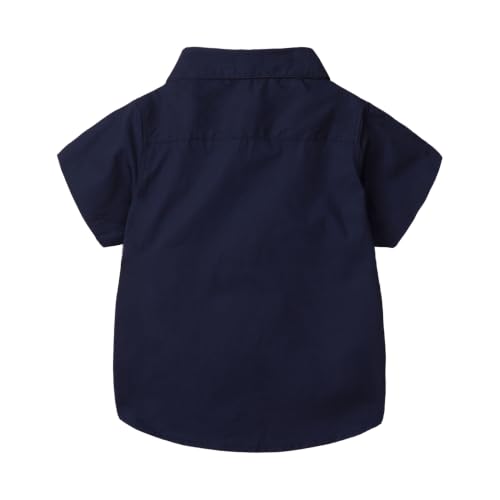 Image of Mud Kingdom Little Boys Dress Shirts Short Sleeve Cute Summer