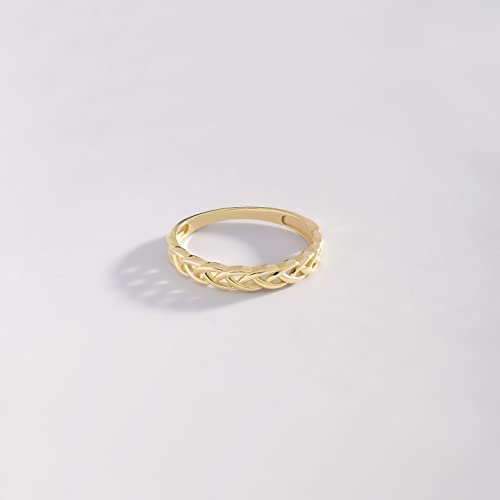 Gelin 14K Solid Gold Stackable Ring For Women - Size 7 #TOP3