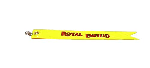 Image of Tag for Car & Bike Yellow and Red Warning Tag for Royal Enfield Twin Spark All Models