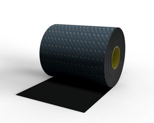 3M BUMPON Resilient ROLLSTOCK SJ6008 Black A20FL, 4.5 in X 36 YDS, 1/CASE