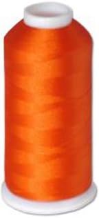 1 Cone of Commercial Polyester Embroidery Thread Kit - Sunset Orange P820-5500 Yards - 40wt