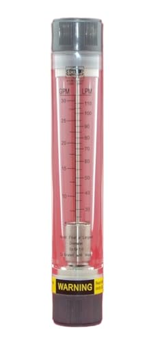 Débitmètre industriel LZM-25G en acrylique avec raccord femelle 1 pouce BSPT pour eau et air