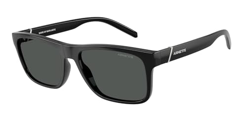 Image of ARNETTE Man Sunglasses Matte Black Frame, Dark Green Lenses, 55MM