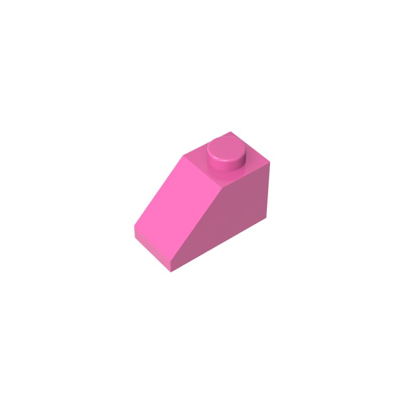 Gobricks 3040 Slope Brick 2x1 Sloped Brick 50 Pieces GDS-588 Compatible with Lego Building Blocks Color:Dark Pink