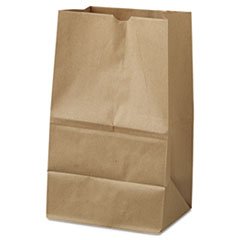 AJM Packaging Natural Kraft Squat Grocery Bag - 500 per case.
