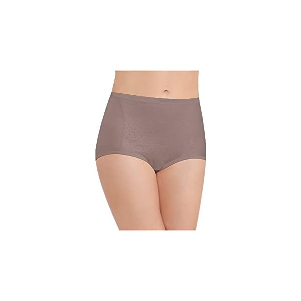 Vanity-Fair-Womens-Smoothing-Comfort-Brief-Panties-with-Rear-Lift Vanity Fair Women's Smoothing Comfort Brief Panties with Rear Lift, 2 Ply-Walnut Lace, 7