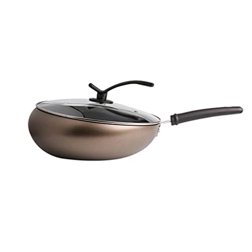 Wok con mango desmontable y tapa de vidrio templado