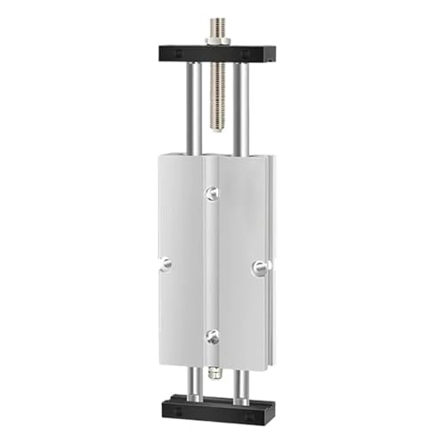 Vérin pneumatique double tige TNJ course mécanique réglable 25x50 mm - 2