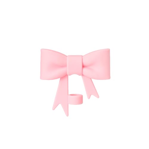 Jinshining 10mm Silicone Bow Straw Covers for Stanley 40&30 Oz Cup, Pink, 1 Count