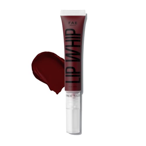 Image of Fae Beauty Lip Whip 12Hr Comfortable Matte Liquid Lipstick (10ml) | Waterproof | Long Wear | Non Drying | Soft Mousse Smudgeproof Formula | Vegan | With Moisture Lock Technology | Enriched with Vitamin E and Cherry Coffee - Toxic