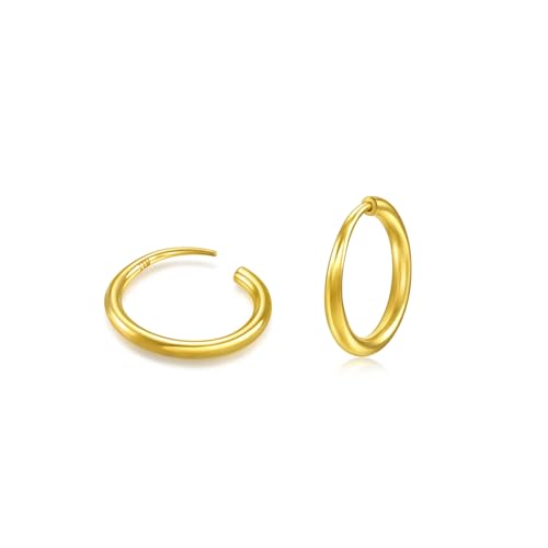 CHOW SANG SANG 999.9 24K Solid Gold Hoops Earrings for Women 95435E3
