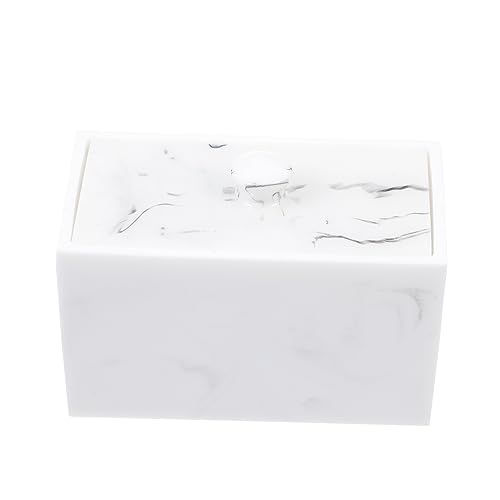 Garneck Box Cotton Pad Container Toothpick Dispenser for Home Makeup Sponges Storage Container Makeup Pads Holder Toothpick Storage Case Small Stand Toothpick Storage Container Resin White