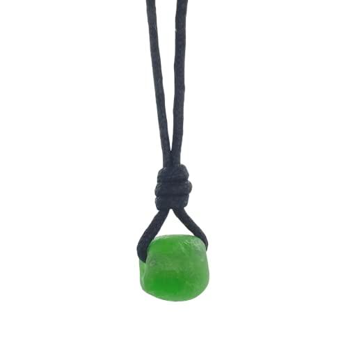 Mens Surfer Sea Glass Necklace-Men Surfing Seaglass Waterproof, Hawaii Jewelry, Hawaiian Vibes, Women Cute Choker, Beach Aesthetic Accessories, African Ocean Recycle Bead, Summer Boho (Emerald) #TOP25