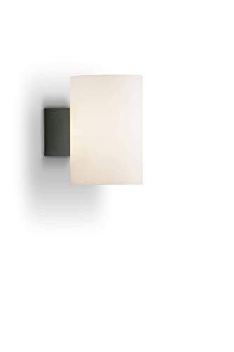 Herstal Vägglampa Evoke S, antracit/opal glas, 1XG9, passar både i din hall eller vardagsrum, diameter 10cm och höjd 12cm (exklusive ljuskälla)