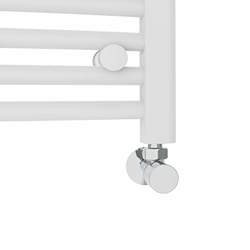 Sèche-serviettes incurvé blanc 1400x300mm de marque NRG pour salle de bain moderne