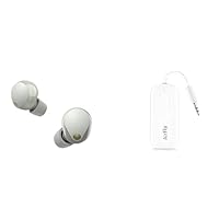 Sony WF-1000XM5 Noise Cancelling Wireless Earphones, White with AirFly Pro White Bundle