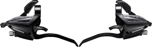 Shimano St-Ef500-4 Bicycle Shift/Brake Lever Set - 3 X 8 Speed Ez-Fire Plus 4F-Alloy for V-Brake Black Bicycle Shifter Levers