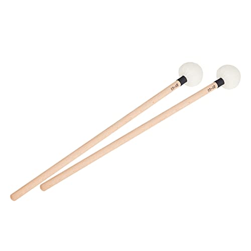 KESYOO 2 piezas de baquetas para batería con mango de madera y cabeza de fieltro, color negro, accesorios para instrumentos de percusión miniatura 7