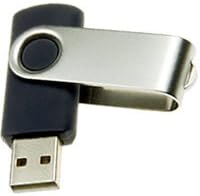 32GB USB 2.0 FlashDrive Rectangular Swivel Black/Silver in white box