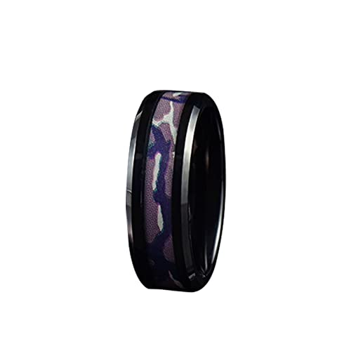 Bagues homme acier inoxydable de style punk avec finition noire