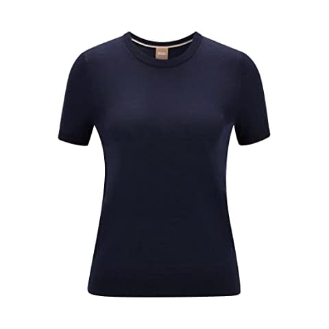 BOSS Falyssias Sudadera de Punto Azul Abierto para Mujer Cover