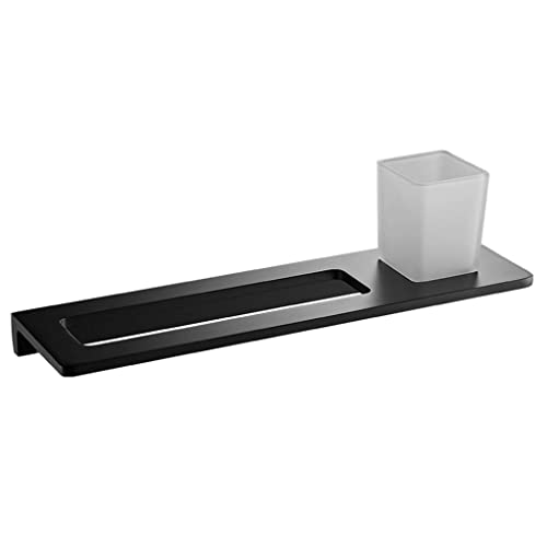 Porte-serviettes durable en aluminium d'espace noir mat premium - 2
