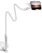 Produktbild SAIJI Handy Halter für Bett, Schwanenhals Handy Halterung, 360 Drehbare Flexible Lang Arm Mobile Halterung handyhalterung Tisch für iPhone 14 13 12 Pro Xs, Samsung S21, 4"-7" Screen Devices (Weiß)