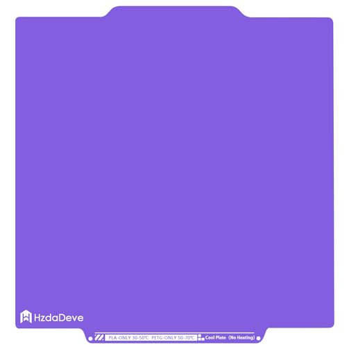 HzdaDeve Cool Plate for Creator 5 Cold Build Plate No Heating No Glue Double Sided Smooth Board Low Temperature PEI Shee
