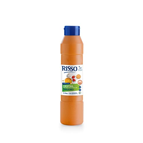 Salsa Cocktail - Elaborada a Base de Puré de Tomate - Bote de 1 L - Sabor Auténtico y Textura Firme - Producto Vegetariano y Sin Gluten - Explosión de Sabor para tus Platos - Risso