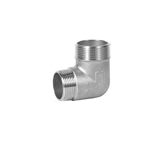 Coude de tuyau fileté acier inoxydable 90° raccord réducteur mâle G1-1/2 G1-1/4