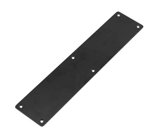Ironmongery Solutions® Nero Fingerplates Black Finish Modern Door Protection Plate for Residential Commercial & High-Traffic Areas Fixings Included (350x75mm)