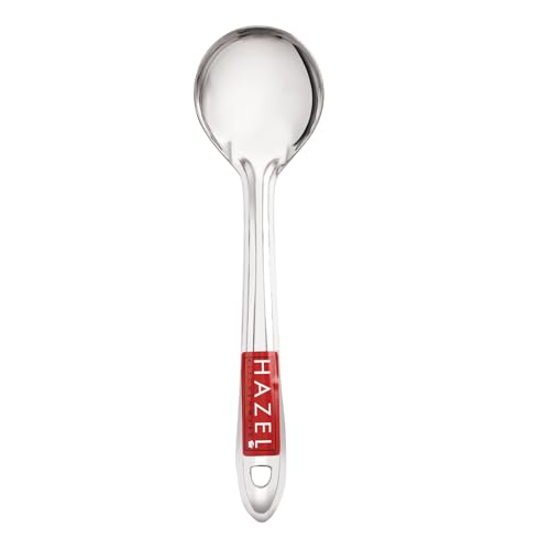 Image of HAZEL Stainless Steel Kitchen Tools Spoons Set of 3 (Ladle, Oval Shape Spoon, Pan Shape Spoon)