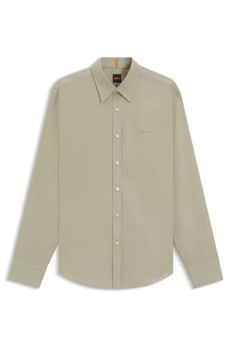 BOSS Hommes Relegant 6 Chemise Regular en Popeline de Coton avec Logo brodé