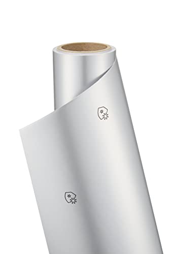 Gima ACLIV Antimikrobieller Klebefilm Antivirus Silver, Silber Farbe, Dicke 200 µm, für ebene und nicht ebene Oberflächen, Antireflexion, Anti-Fingerabdruck, Dauer über 6 Monate, 1 Rolle à 5mx400mm