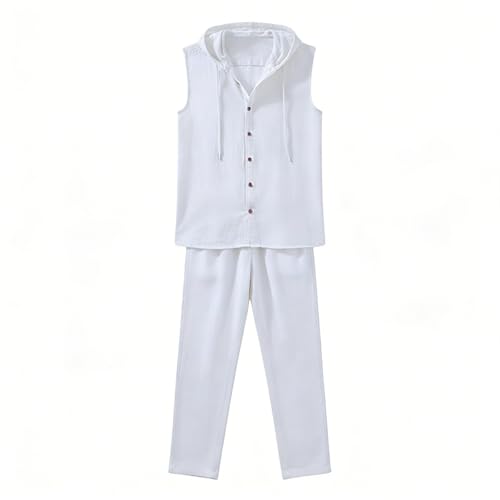 Pantalons d'été respirants ensemble homme blanc XXL contre la chaleur en mariage