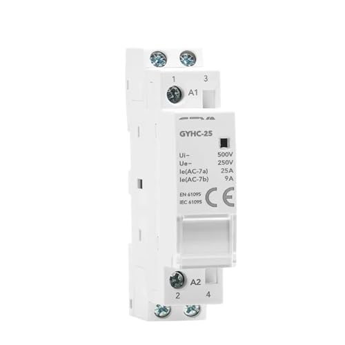 Contacteur 2P 25A 2NO à commutation automatique silencieuse 220V