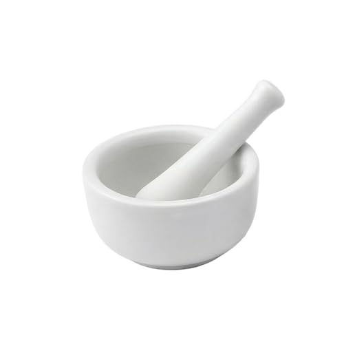 HIC Kitchen Small Mortar and Pestle Set, Fine Porcelain, 2.75-Inc...
