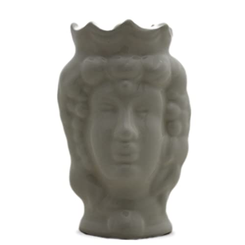  Generico Testa di moro in porcellana di Capodimonte donna bianco sporco regina 11 cm artigianale Forever fatto a mano originale da personalizzare