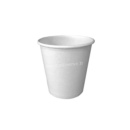 50 Gobelet jetable Eco en carton Blanc 24 cl Cover
