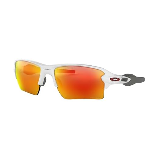 Oakley Oo9188 Flak 2.0 XL Óculos de sol retangulares masculinos, Branco polido/rubi Prizm, 59 mm
