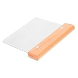 LIGIGWASH Teigschaber aus Buchenholz mit Edelstahlklinge Ergonomischer Griff Vielseitiges Backwerkzeug zum Schaben Zerteilen und Messen von Teig Küchengerät für Effizientes Backen