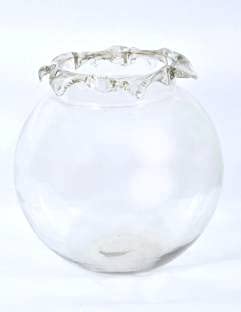 SHOBHANA ENTERPRISES Crystal Clear Glass Fish or Terrarium Round Bowl (12 inches)