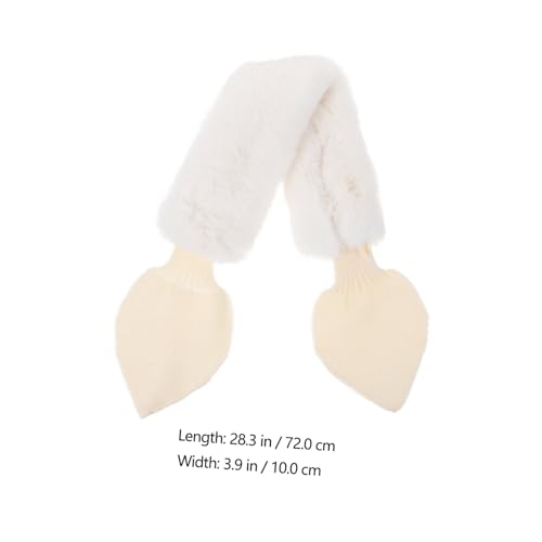 Bufanda de felpa para niños y calentadora de cuello infantil pack beige 7