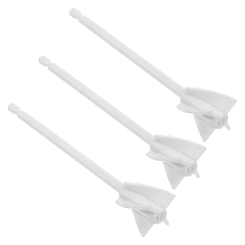 ANDRESLAD 3 Paletas Mezcladoras de Resina Epoxi de Plástico Blanco para Taladro Accesorio Versátil para Mezclar Resina Cemento y Barro en Proyectos DIY Herramientas Reutilizables para