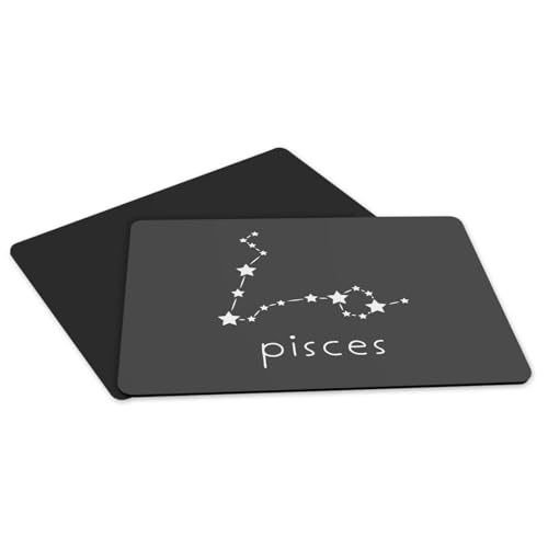 Set de table noir caoutchouc divination étoiles constellation Poissons x4 - 5