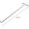 38cm Steel Manhole Hook Tool, T Shape Lifting Hook, Single Sharp Puller with Ergonomic Handle, Multipurpose Manhole Cover Opener for Sewer, Drain Storage Facility Utility