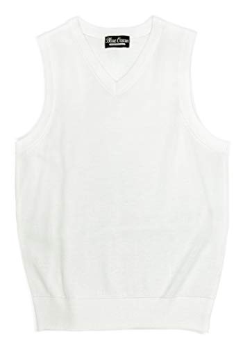 Blue Ocean Kids Solid Color Classic Sweater Vest-12/14 Off-White