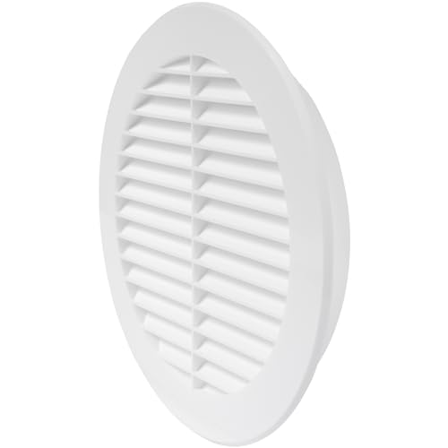 Repa Market 150 mm Weiß Kunststoff Lüftungsgitter - Runde Entlüftungsabdeckung - Kanal Abdeckung - Lüftungsschlitze - Schutzgitter - Gitter für...