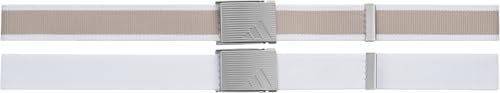 adidas Women's Stripe Web Belt, White/Wonder Taupe, One Size